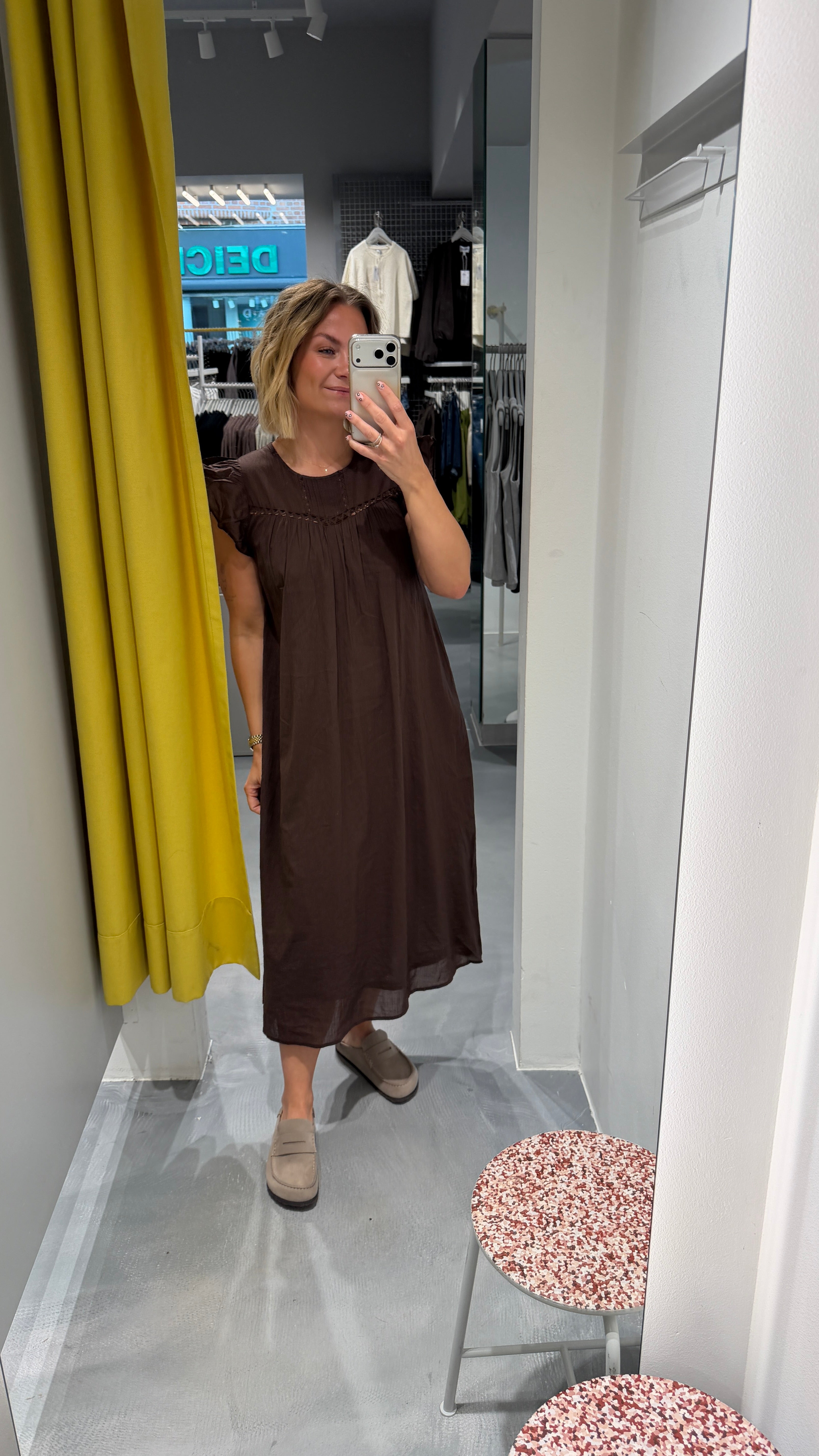 PCASTRID Midi Dress - Hot Fudge